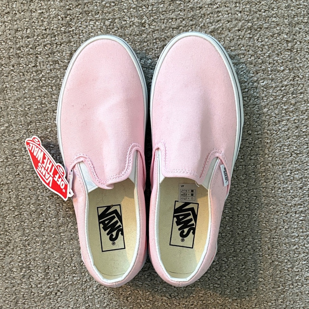 Vans women’s  Light Pink Slip-On Sneakers